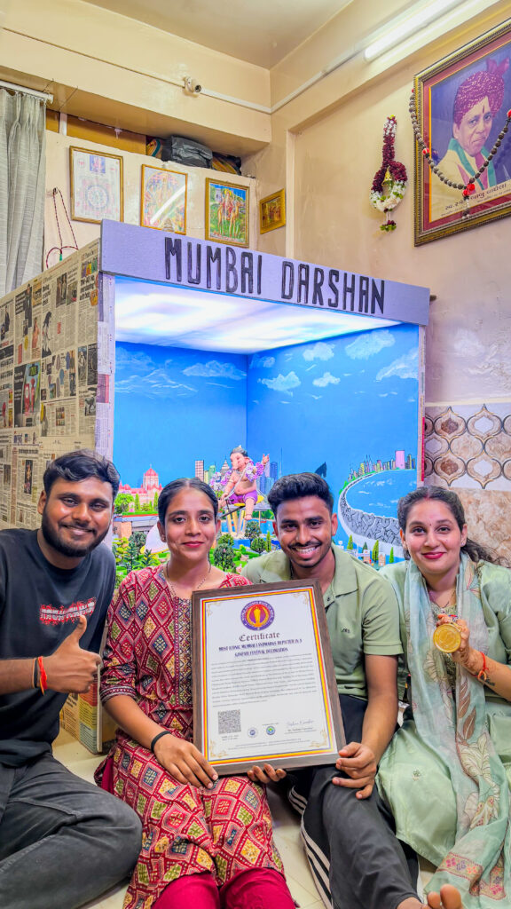 Most Iconic Mumbai Landmarks Depicted In A Ganpati Festival Decoration World Record
