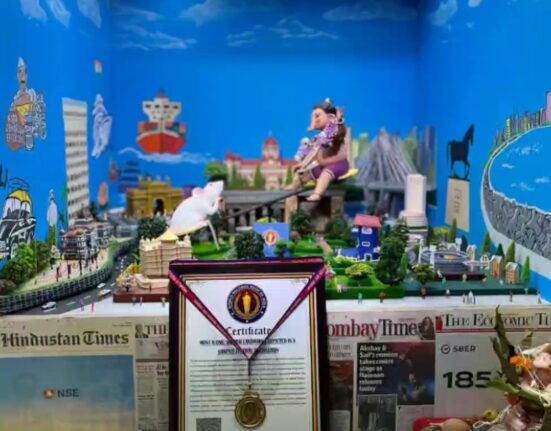 Most Iconic Mumbai Landmarks Depicted In A Ganpati Festival Decoration World Record