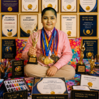 Maximum Recognitions In Prestigious National And International Competitions & Olympiads Earned By Youngest Visual Artist World Record